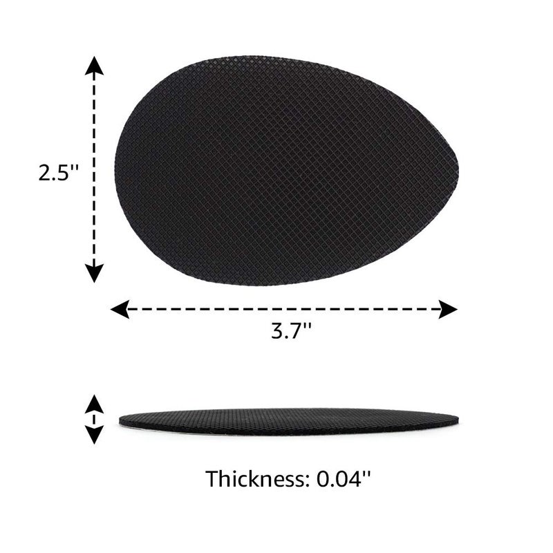 Beautulip Non-Skid Pads for Shoes Noise Reduction Self-Adhesive Slip Resistant Sole Stick Protector Pack of 8 (Black) - Image 4
